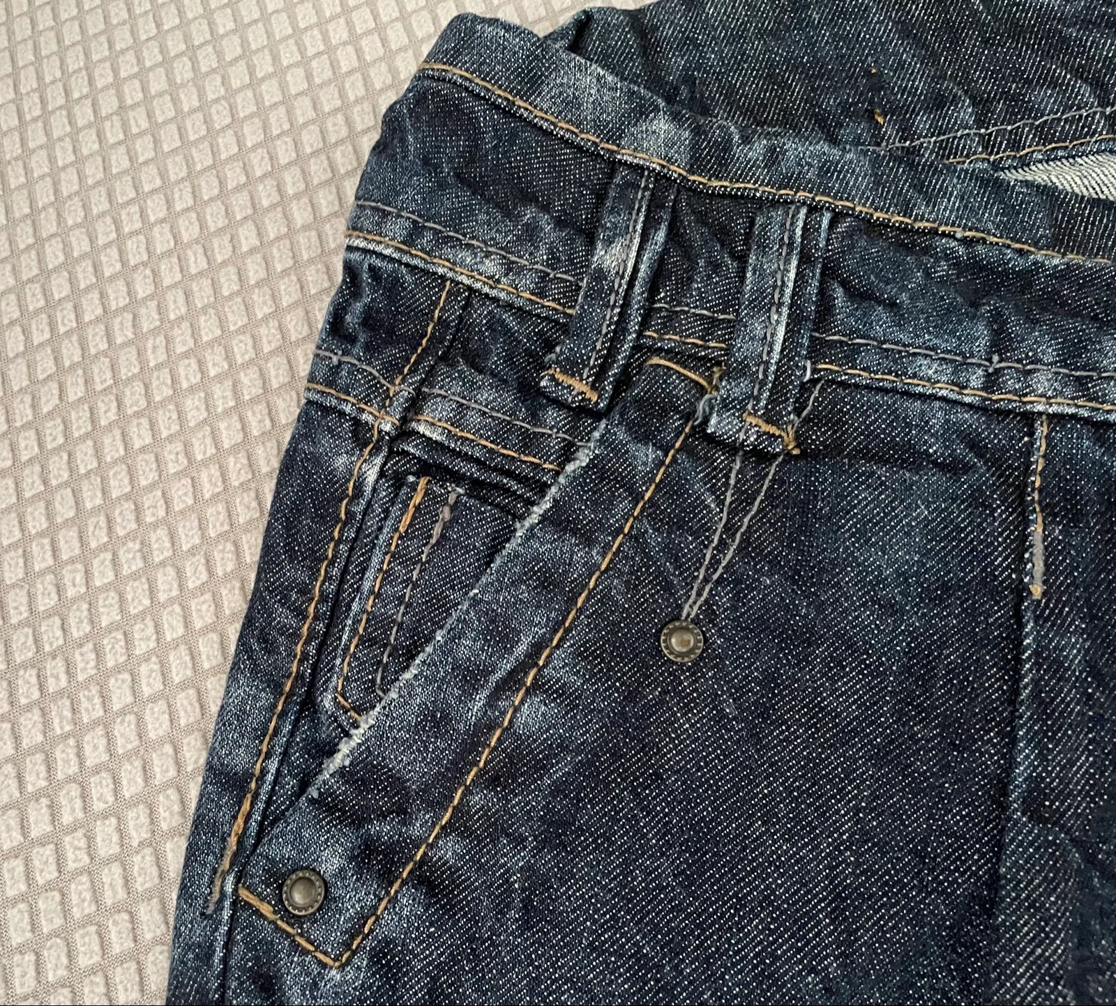 y2k Lage taille raw denim shorts brat zomer – photo 4